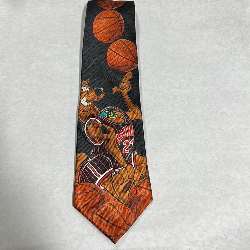Cartoon Network Scooby Doo! Black with brown design tie / D-67